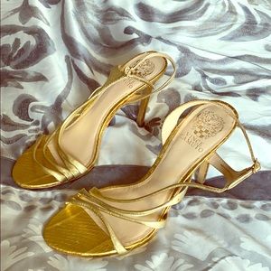 Women’s  Vince Camuto Gold sandal heel